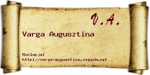 Varga Augusztina névjegykártya